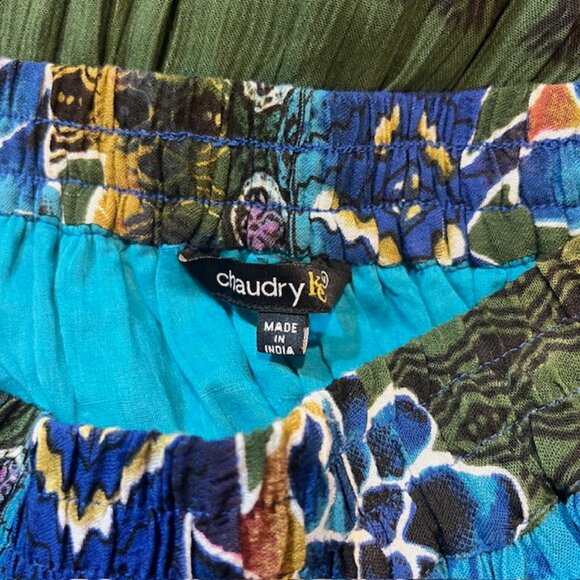 Chaudry KC Multicolored Gauzy Pleated Skirt Size M - Picture 9 of 9